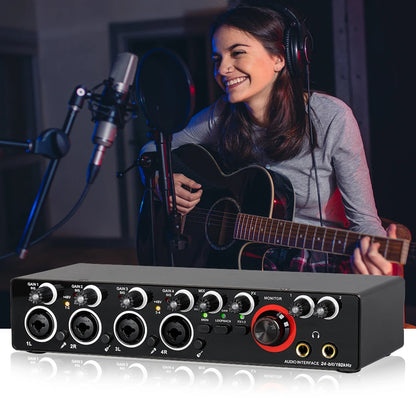 MD22 MD44 Audio Interface Studio Sound Card 4